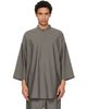 Fear of God Fear of God Gray Cotton Wool Oxford Relaxed Short Sleeve Shirt - 1