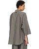 Fear of God Fear of God Gray Cotton Wool Oxford Relaxed Short Sleeve Shirt - 3