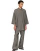 Fear of God Fear of God Gray Cotton Wool Oxford Wide Leg Drawstring Trousers - 4