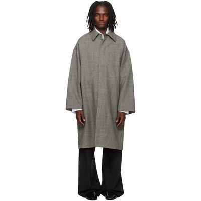 Fear of God Fear of God Gray Mouline Wool Relaxed Trench Coat
