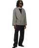 Fear of God Fear of God Gray Relaxed Cropped Lapelless Blazer - 4