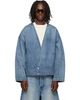 Fear of God Fear of God Indigo Lapelless Denim Jacket - 1