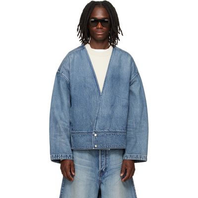 Fear of God Fear of God Indigo Lapelless Denim Jacket
