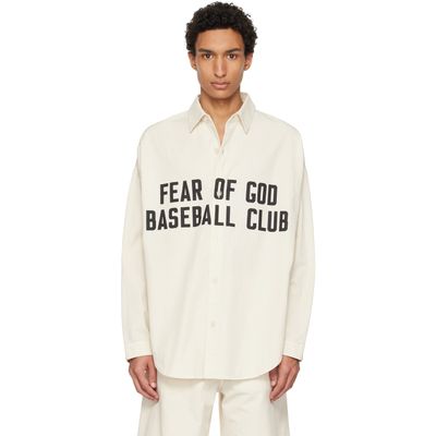 Fear of God Fear of God Off-White Garment Dyed Cotton Relaxed Shirt