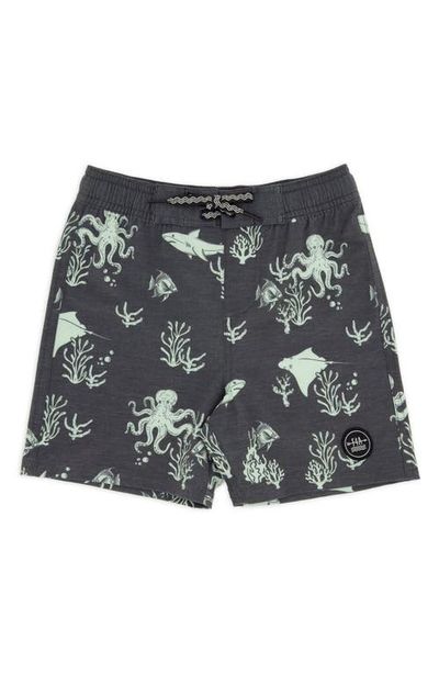 Feather 4 Arrow Feather 4 Arrow Kids' Classic Ocean Print Board Shorts