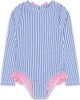 Feather 4 Arrow Feather 4 Arrow Kids' Coastal Cutie Stripe UPF 50+ One-Piece Rashguard Swimsuit - 1