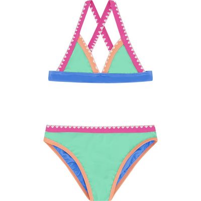 Feather 4 Arrow Feather 4 Arrow Kids' Coastline Whipstitch Trim UPF 50+ Two-Piece Swimsuit
