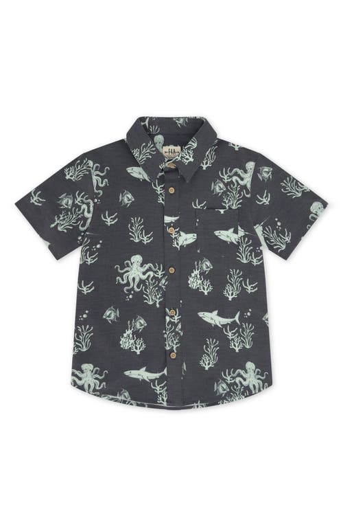 Feather 4 Arrow Feather 4 Arrow Kids' Ocean Print Short Sleeve Button-Up Shirt