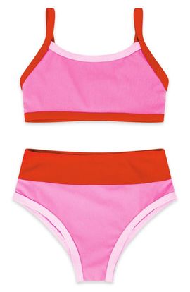 Feather 4 Arrow Feather 4 Arrow Kids' Retro Ringer UPF 50+ Two-Piece Swimsuit