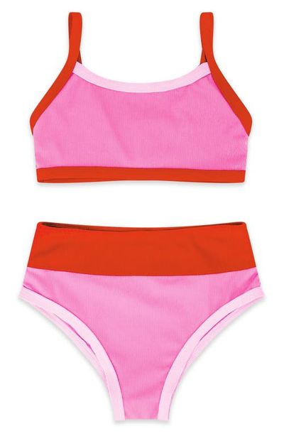 Feather 4 Arrow Feather 4 Arrow Kids' Retro Ringer UPF 50+ Two-Piece Swimsuit