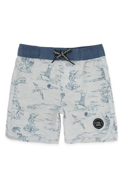 Feather 4 Arrow Feather 4 Arrow Kids' Scallop Tropical Print Board Shorts