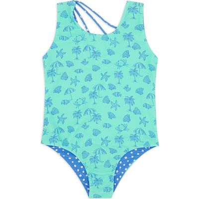 Feather 4 Arrow Feather 4 Arrow Kids' Summer Sun Reversible UPF 50+ One-Piece Swimsuit