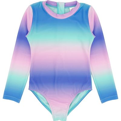 Feather 4 Arrow Feather 4 Arrow Kids' Wave Chaser Long Sleeve UPF 50+ One-Piece Rashguard Swimsuit