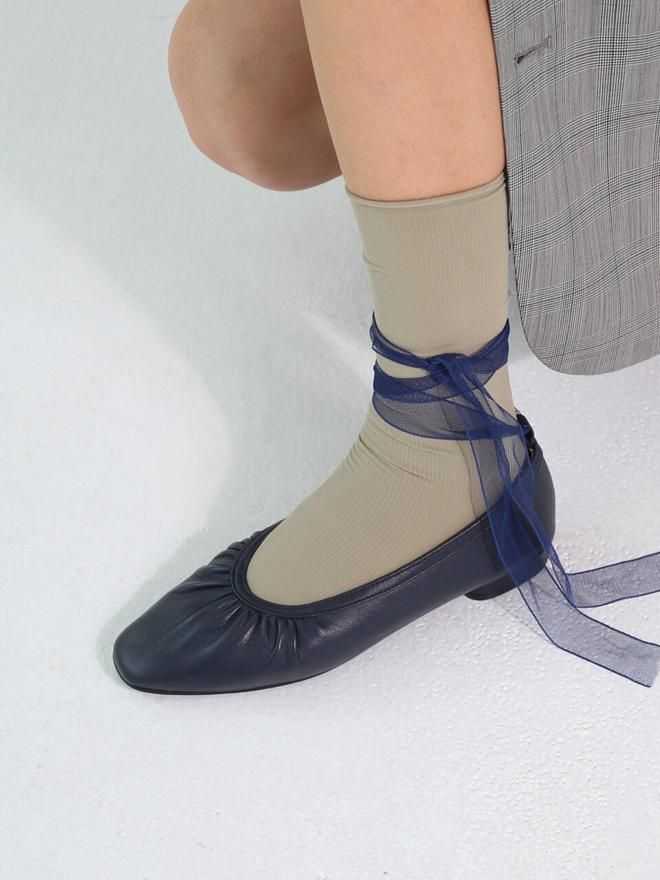 february second Ballerina flats - D.navy