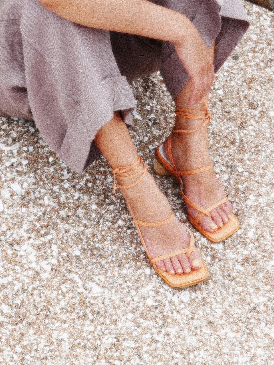february second Flip-Flop Strap Sandals Orange