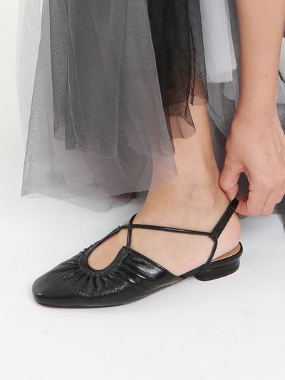 february second French Ballet Shoes (Glossy Black)