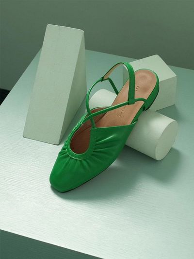 february second French Ballet Shoes Green