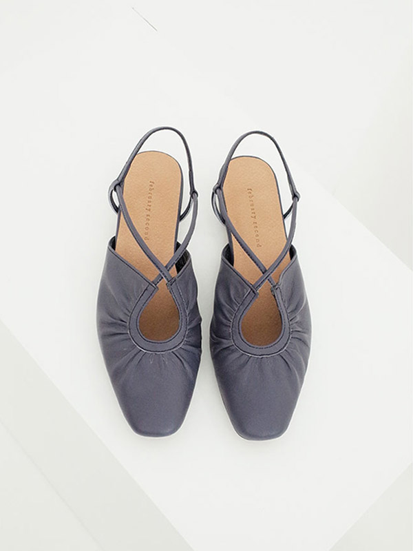 february second French Ballet Shoes Navy