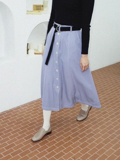 february second Plain Loafers Beige