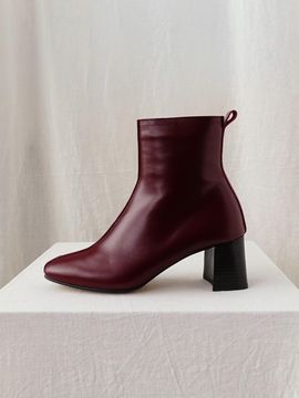 february second Skinny Ankle Boots Wine
