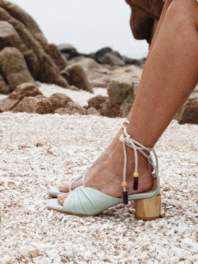 february second Wood Ball Ankle Strap Mint