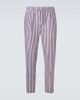 Fedeli Fedeli Striped linen straight pants - 1