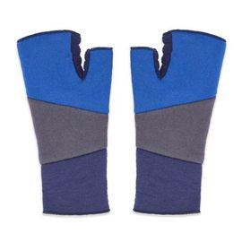 Feelgoodz Feelgoodz Women's Artisan Crafted Fleece Lined Color Block Fingerless Gloves