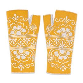 Feelgoodz Feelgoodz Women's Artisan Crafted Fleece Lined Lawsone Fingerless Gloves