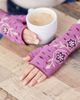 Feelgoodz Feelgoodz Women's Artisan Crafted Fleece Lined Primrose Fingerless Jersey Gloves - 2