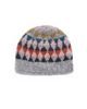Feelgoodz Feelgoodz Womens Artisan Hand-Knit Jaya Harlequin Wool Beanie Hat - 1