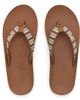 Feelgoodz Feelgoodz Womens Zensole Slim Kinderz Woven Strap Faux Leather Flip Flop Thong Sandals - 2