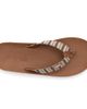 Feelgoodz Feelgoodz Womens Zensole Slim Kinderz Woven Strap Faux Leather Flip Flop Thong Sandals - 4
