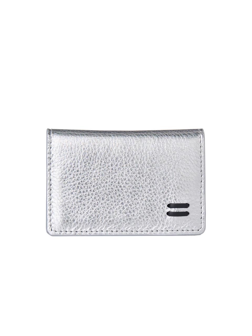 FELLO Leather Accordion Compact Wallet [SILVER]