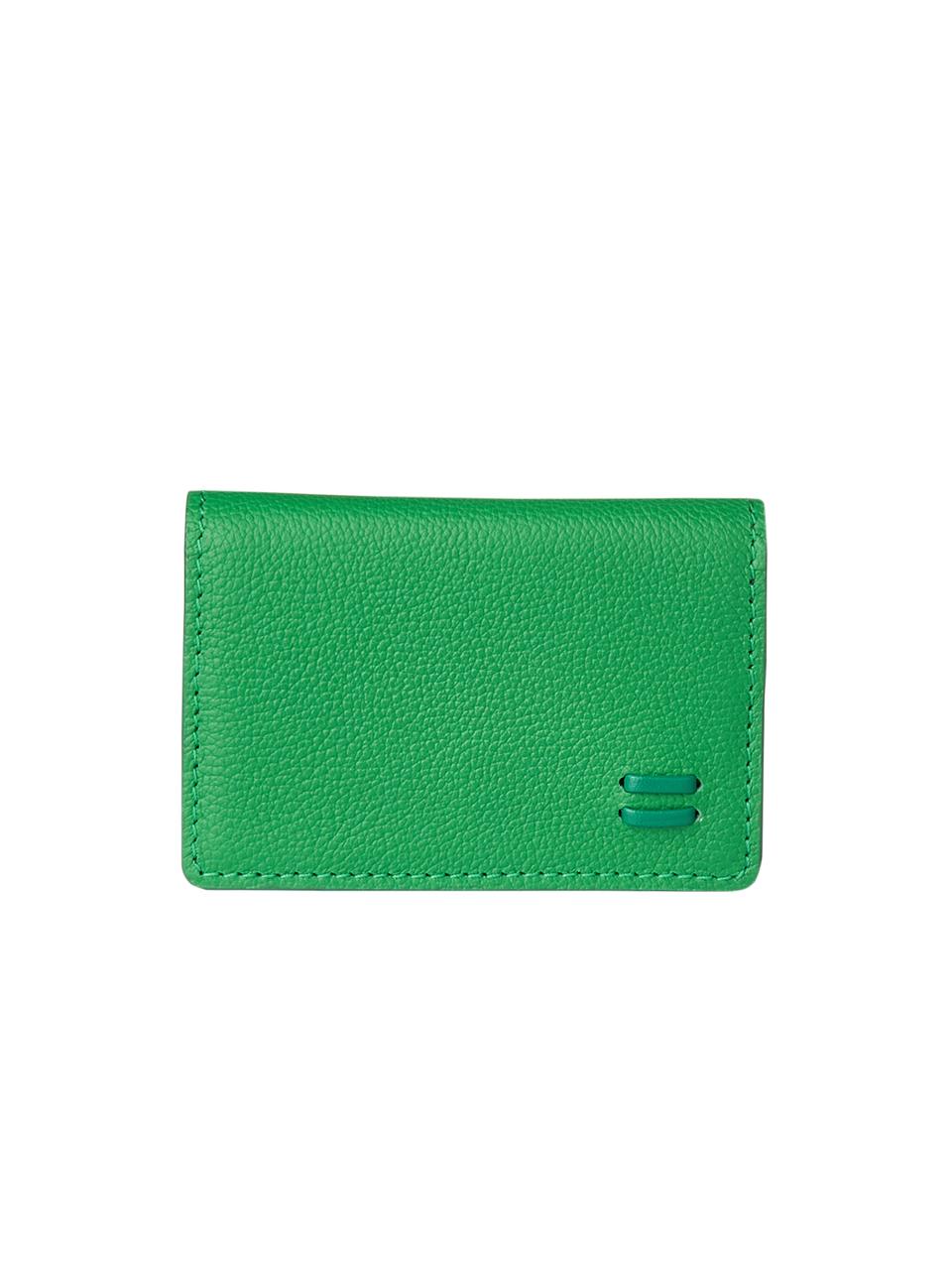 FELLO Leather Compact Accordion Wallet [GREEN]