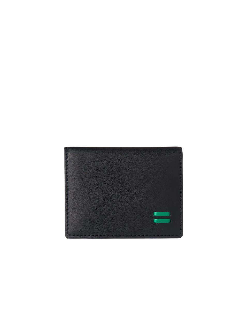 FELLO Leather Compact Flat Wallet [BLACK]