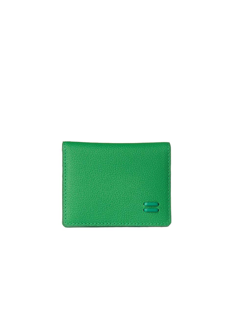 FELLO Leather Compact Flat Wallet [GREEN]