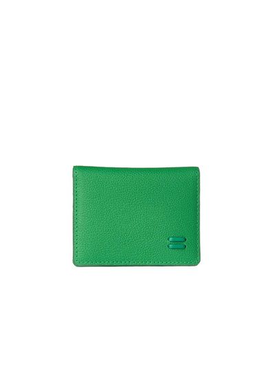 FELLO Leather Compact Flat Wallet [GREEN]