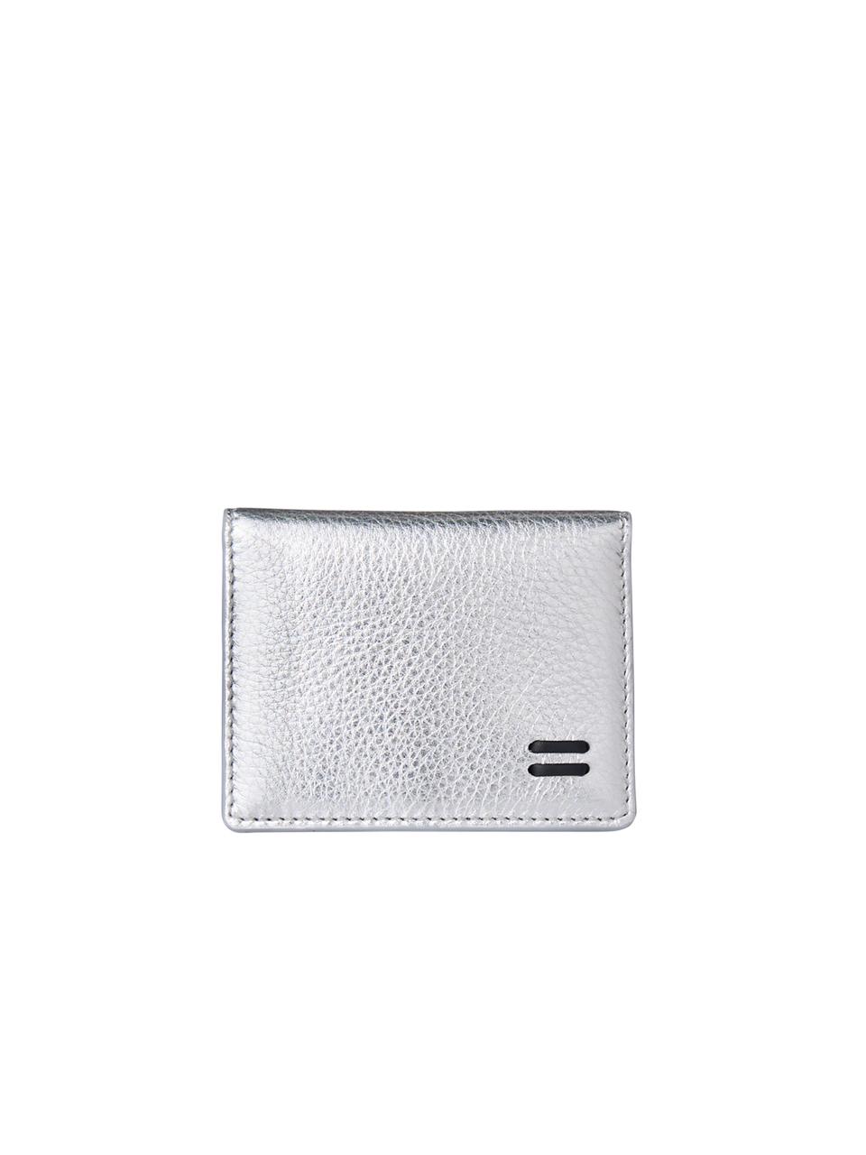 FELLO Leather Compact Flat Wallet [SILVER]