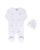 Feltman Brothers Feltman Brothers Boys' Vehicle Embroidered Cotton Romper with Hat - 1