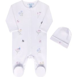 Feltman Brothers Feltman Brothers Garden Cotton Footie & Hat Set