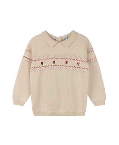Feltman Brothers Feltman Brothers Girls' Embroidered Knit Sweater Little Kid