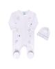 Feltman Brothers Feltman Brothers Girls' Garden Embroidered Cotton Romper with Hat - 1