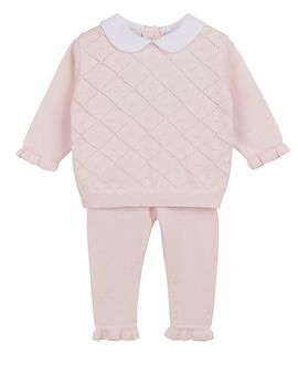 Feltman Brothers Feltman Brothers Girls' Peter Pan Diamond Knit Set