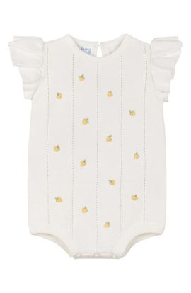 Feltman Brothers Feltman Brothers Lemon Cotton Pointelle Romper