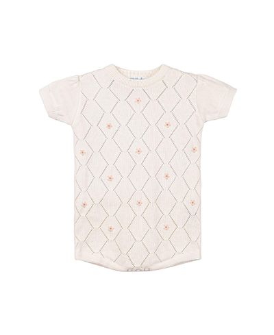 Feltman Brothers Feltman Brothers Unisex Eyelet Knit Romper
