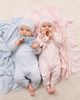 Feltman Brothers Feltman Brothers Unisex Lux Pointelle Knit Romper with Hat - 2