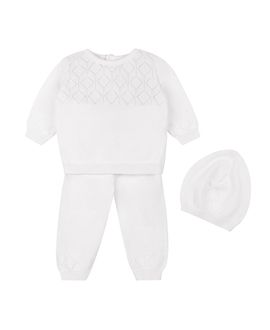 Feltman Brothers Feltman Brothers Unisex Lux Pointelle Knit Set w/Hat