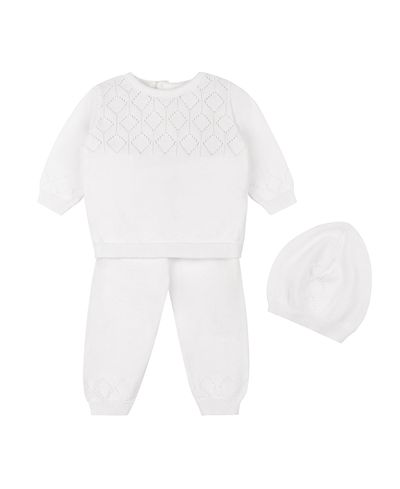 Feltman Brothers Feltman Brothers Unisex Lux Pointelle Knit Set w/Hat