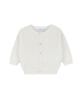 Feltman Brothers Feltman Brothers Unisex Pointelle Knit Cardigan