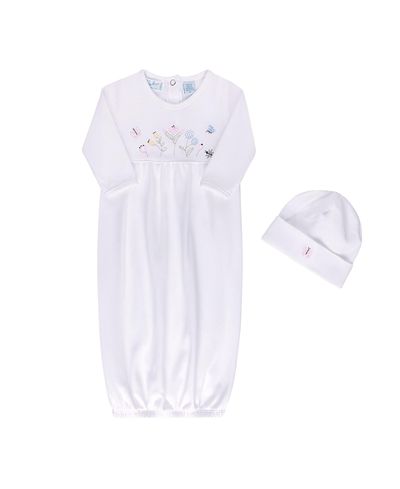 Feltman Brothers Feltman Brothers Unisex Vehicle Embroidered Cotton Gown with Hat